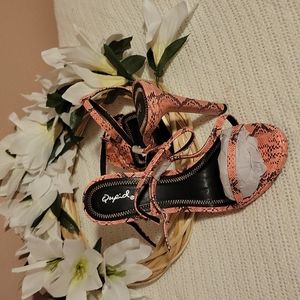 Qupid 4 inches heels slippers